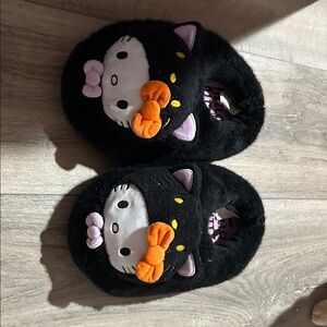 Hello Kitty Black Slippers